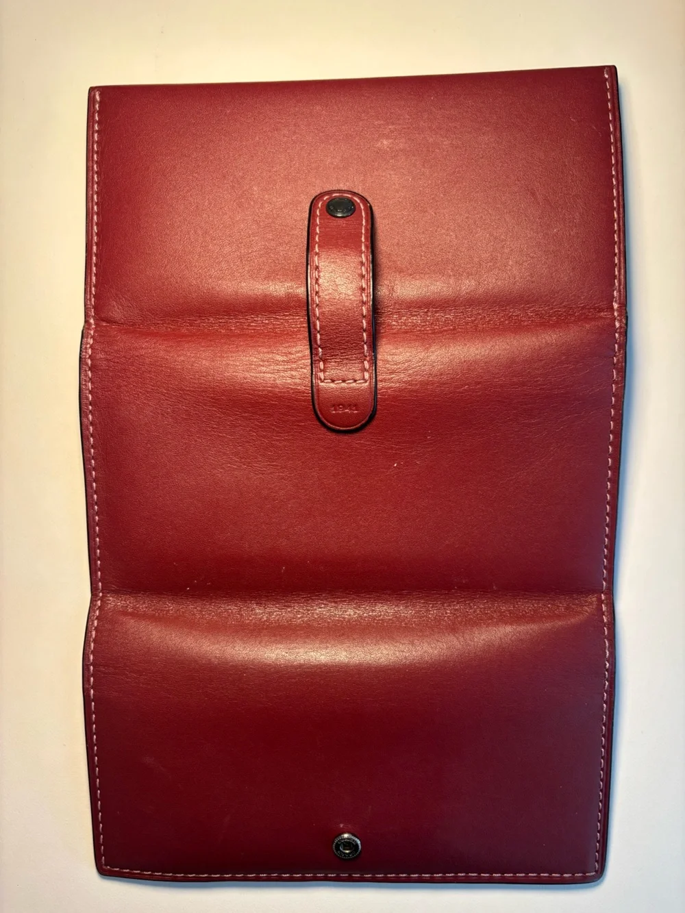 Coach 1941 Burgundy Glovetanned Leather Saddle Bag 23 and Flap Wallet Set